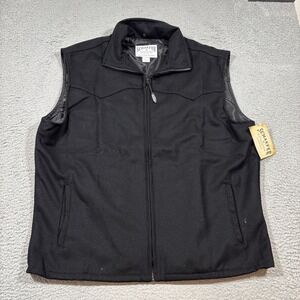 NWT Schaefer Outfitter Men's 3XL Black Wool Blend Ranch Arena Vest Full Zip